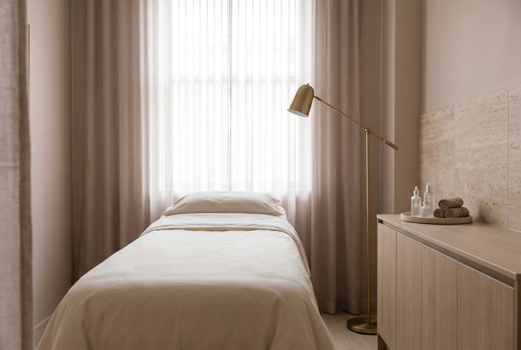 Treatment room at Brackley Beautique